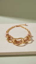 Gold-plated sculptural statement necklace