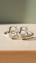 Sterling silver oversized hoop earrings