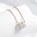 Rose Gold Solitaire Pendant Necklace