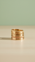 Stacked gold-plated rings set
