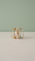 Layered delicate chain bracelets trio